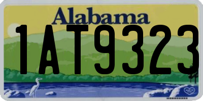 AL license plate 1AT9323