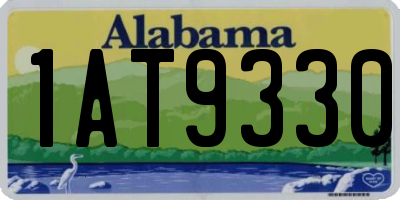 AL license plate 1AT9330