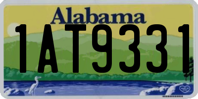 AL license plate 1AT9331