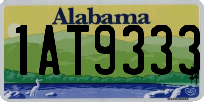 AL license plate 1AT9333