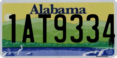 AL license plate 1AT9334