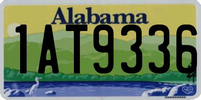 AL license plate 1AT9336