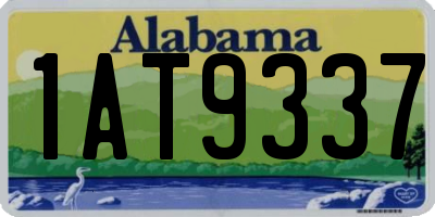 AL license plate 1AT9337