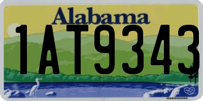 AL license plate 1AT9343