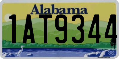 AL license plate 1AT9344