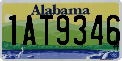 AL license plate 1AT9346