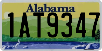 AL license plate 1AT9347