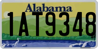 AL license plate 1AT9348