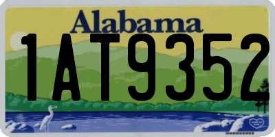 AL license plate 1AT9352