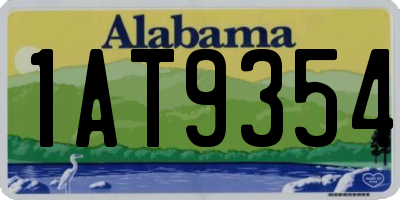 AL license plate 1AT9354