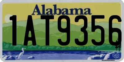 AL license plate 1AT9356