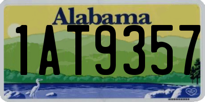 AL license plate 1AT9357