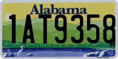 AL license plate 1AT9358