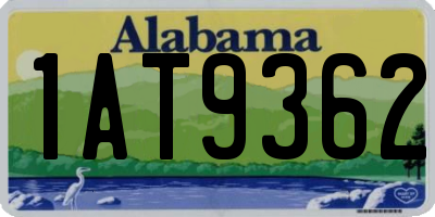AL license plate 1AT9362