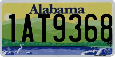 AL license plate 1AT9368