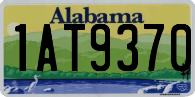 AL license plate 1AT9370
