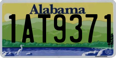 AL license plate 1AT9371
