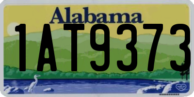 AL license plate 1AT9373
