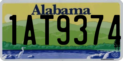 AL license plate 1AT9374