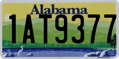 AL license plate 1AT9377