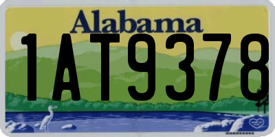 AL license plate 1AT9378