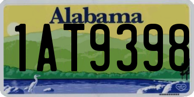 AL license plate 1AT9398