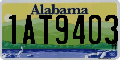 AL license plate 1AT9403