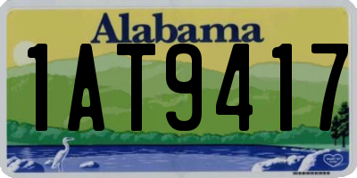 AL license plate 1AT9417