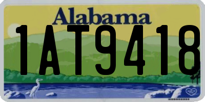 AL license plate 1AT9418