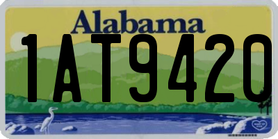 AL license plate 1AT9420