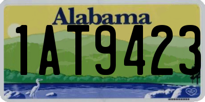 AL license plate 1AT9423