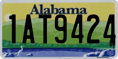 AL license plate 1AT9424