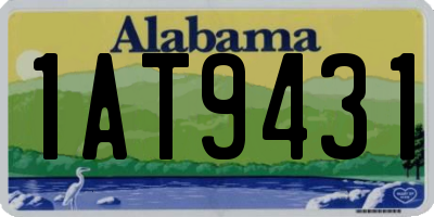 AL license plate 1AT9431