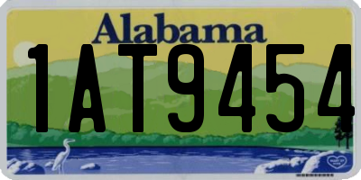 AL license plate 1AT9454