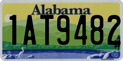 AL license plate 1AT9482