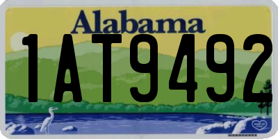 AL license plate 1AT9492