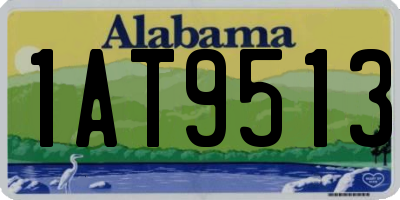 AL license plate 1AT9513