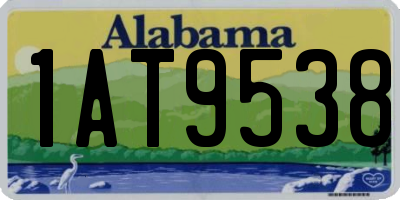 AL license plate 1AT9538