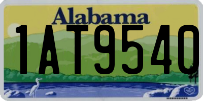 AL license plate 1AT9540