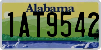 AL license plate 1AT9542