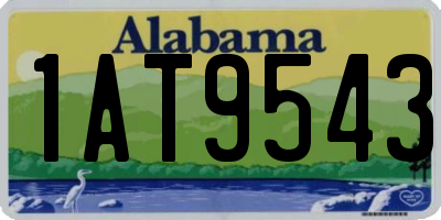 AL license plate 1AT9543