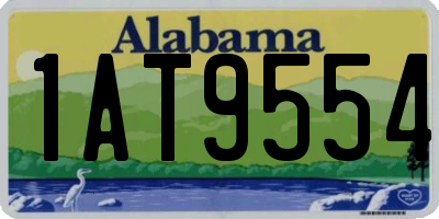 AL license plate 1AT9554