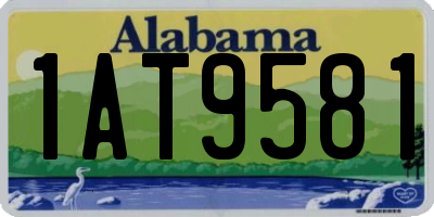 AL license plate 1AT9581
