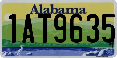 AL license plate 1AT9635