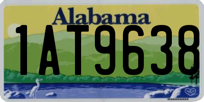 AL license plate 1AT9638