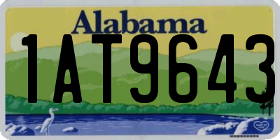 AL license plate 1AT9643