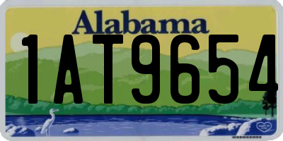 AL license plate 1AT9654