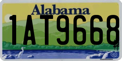 AL license plate 1AT9668