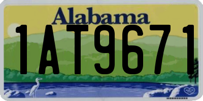 AL license plate 1AT9671