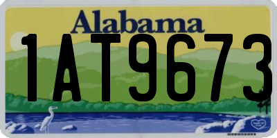 AL license plate 1AT9673